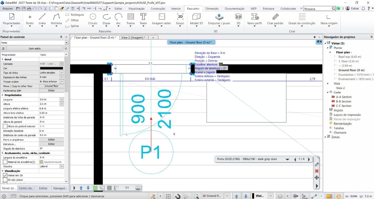 Google Sheets spreadsheet showing project planning with timeline bars and data displays including numbers 900 and 2100 with P1 label